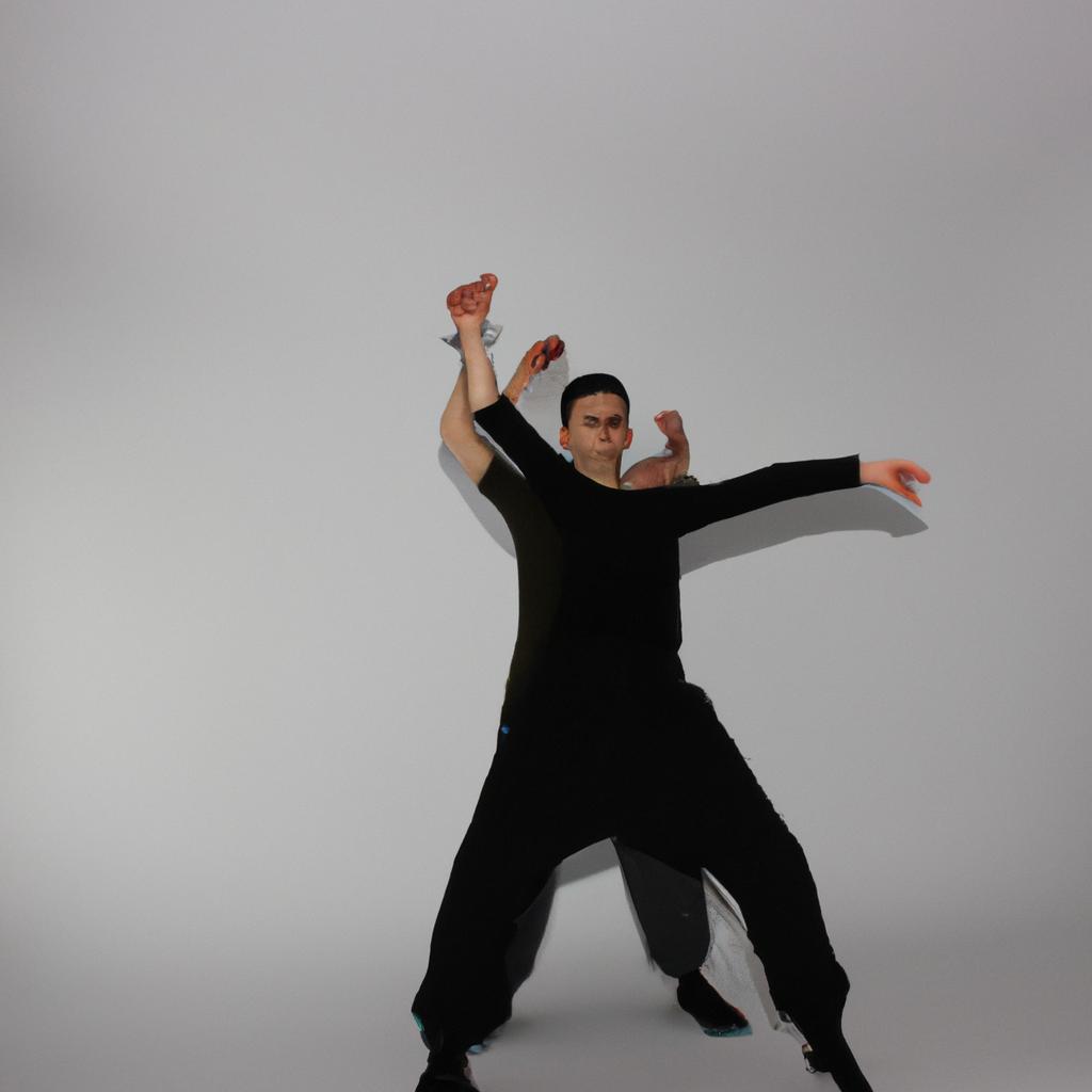 Person dancing in a studio